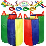 Sports Day Kit Potato Sack Race Bags Backyard Games for Kids Adults, Field Day Birthday Party Outdoor Games for Kids Family,Carnival Games,Egg and Spoon 3-Legged Relay Race,Easter Lawn Garden Games