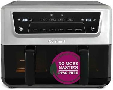 Cuisinart XXL10.4L Air Fryer with 2 x 5.2L Drawers |PFAS Free|Chemical-free cooking | Air Fry, Roast, Grill, Bake, Dehydrate, Max Crisp, Keep Warm | Dual Zones - cook 8+ portions|Dishwasher Safe