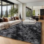 PAGISOFE Dark Grey Large Area Rugs 