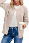 Dokotoo Womens Knit Cardigan Long Sleeve Trendy Fashion Open Front Button Down Jacket,Smoke Gray XX-Large