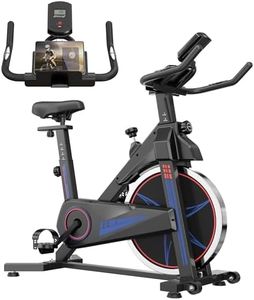 soges Power Exercise Bike Cardio Magnetic Stationary Bike Cycle Bike Indoor Cycling Fitness Bike for Home Silent Belt Drive with Phone Ipad Mount,Comfortable Seat Cushion,Cup Holder,Black&Blue