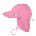 i play. Baby Breathable Flap Hat Sun, Light Pink, 9-18 Months