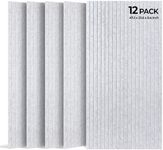 SODOCT 12 Pack Large Acoustic Panels, 47.2" X 23.6" X 0.4" Sound Proof Panels for Walls, High Density Sound Absorbing Panels for Home Studio & Office, Gray