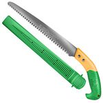 GRÜNTEK Barracuda Pruning Saw, Hand Saw for Wood and Trees with Hardened 3D-Teeth and Plastic Holster