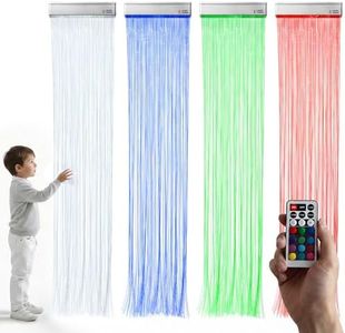 Special Supplies Fiber Optic Curtain Light Kit – Waterfall LED Curtain Lights for Kids, Children, Sensory Rooms, Bedrooms, and Home Decoration