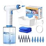 Ear Wax Removal Kit, XaYis Ear Cleaner, Electric Ear Wax Remover with 4 Quad-Stream Tips, Ear Irrigation with 10 Replaceable Tips, Ear Syringe Kit Tools for Ear Clean, Cerumen Control for Home Use