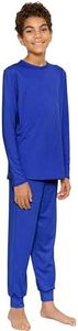 STRETCH IS COMFORT Boy's Cuff Jogger Pants with Crew Neck Top SET Royal Blue X-Small
