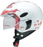 TVS Kids Helmet for Boys & Girls | Bike Helmet for Kids | Adjustable Helmets for Kids |Bicycle Kids Helmets |Size:3XS (500mm)|(White with Pink)