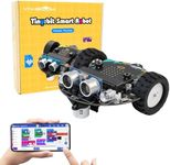 Yahboom Microbit V2 Start Robotic for Kids STEM Education Toy Car Kit DIY Programmable with Tutorial Super Cost-Effective (Robot with Micro:bit V2)