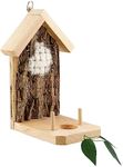 Uncle Dunkels Backyard Hummingbird Nester; Rustic Handmade Hummingbird Nest Builder