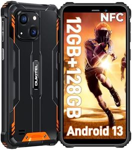 OUKITEL WP32 Movil Irrompible - 12GB+128GB (1TB Ampliable) Móvil Rugerizado, 6.0'' HD+ Pulgadas, Batería 6300mAh Smartphone Resistente Android 13, 20MP+5MP, Face ID, Dual 4G SIM/NFC/OTG, Naranja