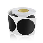 Round Stickers Black 50 mm Circle Labels Colour Coding Dot Vinyl Floor Sticker Waterproof Removable Roll of 500