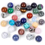 HAKACC 30PCS Colored Mineral Marbles,16mm Handmade mineral Marbles Assorted Beautiful Marbles for Marble Run,Home Decoration,Collecting,gifting