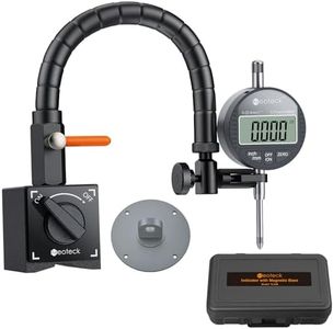 Neoteck 0-1"/ 0.0005" Digital Indicator with 13.5" Flexible Arm 176lbs Max Pull Magnetic Base Digital Dial Indicator Set Widely Used in 3D Printer and Automotive Maintenance