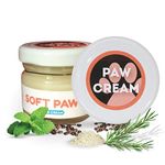 Papa Pawsome Soft Paws Cream for Dogs | Natural, Lick-Safe | Paw Butter | Heals, Moisturizes, Softens Dry Chapped Paws, Cracked Elbows, Nose | Castor Oil, Tea Tree Oil, Vitamin E |Safe for Puppies|25g