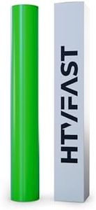 HTVFast HTV Vinyl Rolls Heat Transfer Vinyl - 11.8" x 20' Roll -Flexible & Stretchable PU Material-Easy to Cut, Weed & Transfer with Home Iron-Works on Plastic, Wood, Ceramic & Fabric (Neon Green)