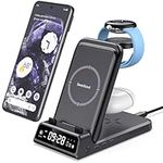 SwanScout Wireless Charger for Google Pixel Watch 2 (Not for Pixel Watch 1), Fortable 3 in 1 Wireless Charging Station ​Stand for Google Pixel 8 Pro/8/Fold/Pixel 7/7A/7 Pro/6/6 Pro/5/4/3 & Buds Pro