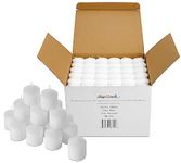 Bulk Pack of 144 White Votive Candles - Box of 144 Unscented Candles - 10 Hour Burn Time - Bulk Candles for Weddings, Parties, Spas and Decorations