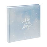 Kenro 'It's a Boy' Metallic Silver Dots Pastel Blue Baby Picture Photo Album 200 Photographs 6x4/10x15cm - KB601UE