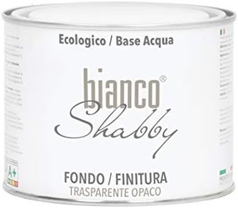 bianco Shabby FONDO/FINITURA Trasparente OPACO per chalk paint e legno (500 ml)