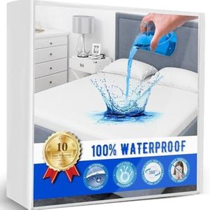 King Mattress Protector Waterproof Mattress Protector King Mattress Pad Cover Noiseless, Soft Breathable Cotton Terry for Pets Kids Adults 76" x 80" White