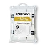 Palbea Padel OverGrip in White - Extra Tacky - Pack of 6 - Superior Sweat Absorption - Non-Slip Grip Tape for Padel & Tennis Rackets - Soft Feel - Specially Crafted for Padel Racquets.