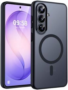 TOCOL for Galaxy S26 Case, Built-in Magnetic Ring, Drop Protection, Translucent Matte Phone Case for S26 6.3 inch (Black)