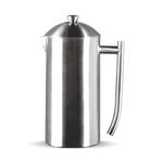 Frieling Double-Walled Stainless-Steel French Press Coffee Maker - Brushed 23 Ounces - Stainless Steel French Press Insulated - Metal Coffee Pot Press - Insulated Coffee French Press - Portable Coffee