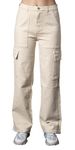 OMG CREATION Women's Latest Chic & Comfy Solid High Waist Cargo Fit Power Lycra Jeans with 6 Pockets I Sleek & Stylish Bottom Wear for Every Occasion - Beige, Size - 32