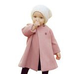 Xfglck Toddler Baby Girls Coats Cloak Button Jacket Outerwear Fall Winter Clothes (Pink, 0-6 Months)