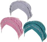 Qiabao 3 Pack Womens Printed Turban