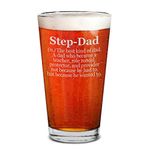 shop4ever® Step-Dad Definition Engraved Beer Pint Glass for Stepdad 16 oz.