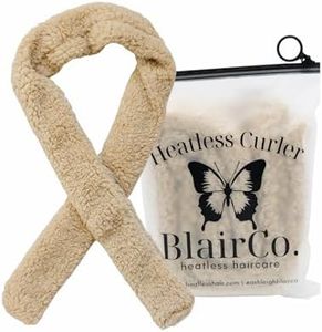 BlairCo. Beige Unicorn French Braid Heatless Hair Curler: No Heat Curling Headband with Separator for Side Sleepers. Soft Overnight Curlers for Short to Medium Hair
