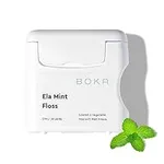 Boka Ela Mint Woven Dental Floss, Made from Natural Vegetable Wax, Teflon-Free, 30 Yards of Waxed Floss (Pack of 1)