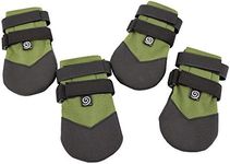 Ultra Paws Durable Dog Paw Protector|Dog Boots|Dog Shoes|Black Light Duty Heat, Water Resistant Dog Booties for hot Pavement for Small Dogs (Size 4)