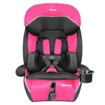 Harmony Defender 360 MAX SIP Harnessed Booster Seat – 3-in-1 Combination Deluxe Car Seat, Machine-Washable Cover, For Children 12–55 kg (26.5–120 lbs.), 69–145 cm (27–57 in) - Pink