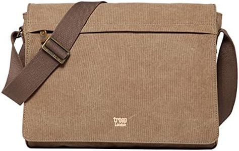 Troop London: Classic Flap-Front Messenger Large - Brown