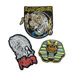 Grupo Erik Set of 3 Patches - Iron Maiden/Iron On Patches, Sew On Patches, Band Patches, Embroidery Patches, Applique Patches, Patches for Clothing, Patches for Backpacks