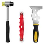 Window Glazing Tool Kit, 3PCS Glazing Tools, Multi-Functions Hammer, Red Window Roller, 13-in-1 Functions Kit for Windows, Doors Hand Tool Sets