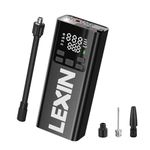 LEXIN P5 Tyre Inflator Portable, Multifunctional Electric Tire Pump 5000mAh Battery Rechargeable, 10,3 Bar/150 PSI Cordless Air Compressor for Car, Bike, Motorcycle, Tire, Ball