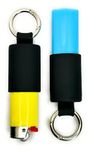 BIC Keychain Lighter Holders | 2 Pack | 16 Colors | Lighters Not Included | Lighter Holder Keychain with Spring Clips | Lighter Keychain Accessories for BIC Lighters (Black) (Black)