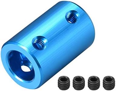 uxcell 8mm to 10mm Bore Rigid Coupling Set Screw L25XD16 Aluminum Alloy,Shaft Coupler Connector,Motor Accessories,Blue