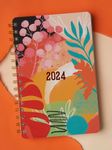 Doodle | The Happiness 2025 Wiro Bound Planner with 100+ Stickers | A5 | Hard Bound | Undated | Yearly, Monthly, Daily Planner Diary with Theme Based Activity Pages, Tear Away Note Cards & Quote Cards I To Do Lists I 216 Ruled Pages I 80 GSM (Tropical Fern)