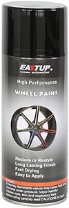 EASTUP Premium High Gloss Black Wheel Paint - Brilliant Finish, High Durability, Fade-resistant, Quick Drying Rim Coating Spray Paint.