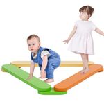 BlueWood Balance Beam for Kids 3-5, Toddler Sensory Wooden Balance Montessori Toys, Build Coordination Gymnastics Obstacle Motor Skill for Kid