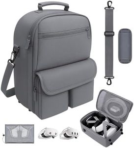 YRXVW Large Carrying Case for Meta Oculus Quest 3s/3/2, for BOBOVR/Kiwi Battery Head Strap, Waterproof & Drop-Resistant VR Accessories Carrying Bag Ideal for Travel & Home Storage
