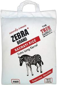 Naturally Aromatic Zebra Basmati Rice Extra Long Kernel 10 Lb Bag - NET WT 10 lbs