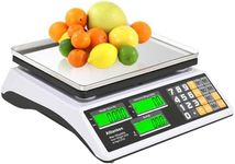 66lb Commercial Food Scale with Price Calculator, Accurate Counting and Dual LCD Display, Digital Price Computing Scale for Farmers' Markets, Retail Outlets, Meat Shops & Deli