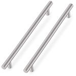 Probrico Brushed Nickel Stainless Steel Bathroom Cabinet T Bar Handle Furniture Drawer Pulls Cupboard Knobs (320mm/12.5" Hole Centers - 385mm/15 Long) 20 Pack