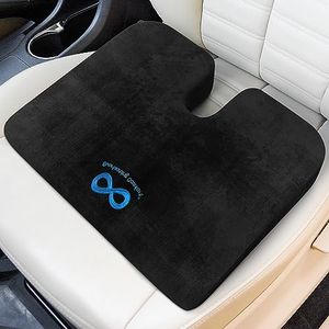 Everlasting Comfort Car Seat Cushion - Truck Seat Cushion - Wedge Cushion - Body Heat Responsive - Orthopedic U Cut-Out Design to Relieve Pain